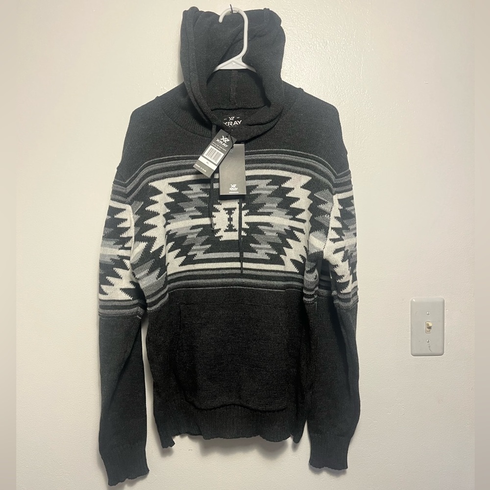 X-RAY Jeans Aztec hoodie size XL